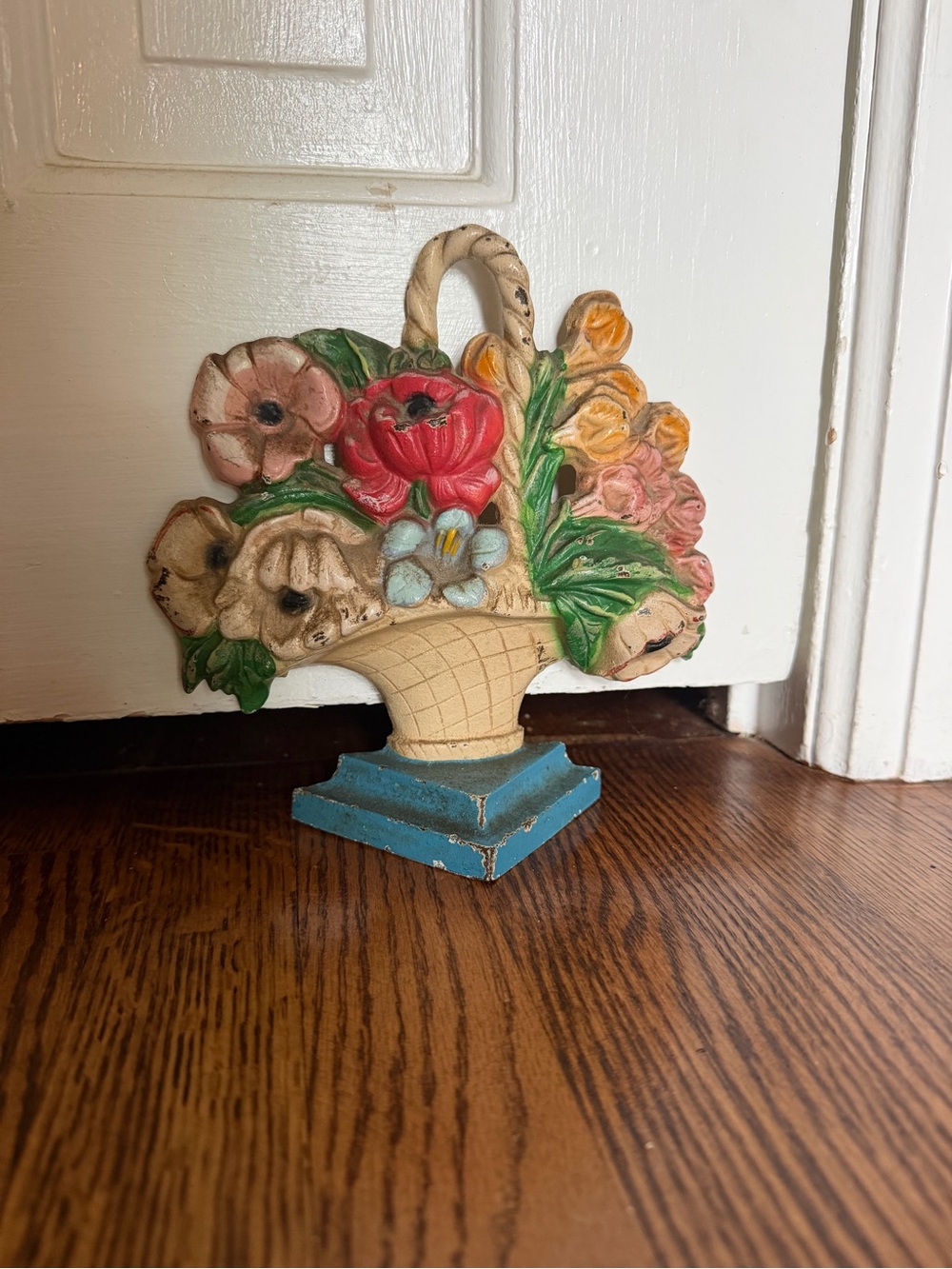 Vintage Painted Cast Iron Foor Stop